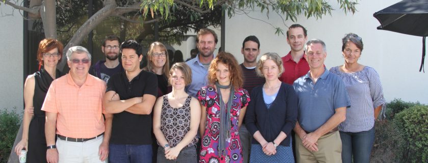 An expert panel of 10 leading global experts on pteropods convenes at  SCCWRP in 
September to reach consensus on biologically relevant  thresholds for tracking the
 impacts of ocean acidification on coastal  marine health. The experts, pictured with 
SCCWRP staff who  facilitated the panel’s deliberations, traveled from as far away
 as Great Britain, Italy and British Columbia.