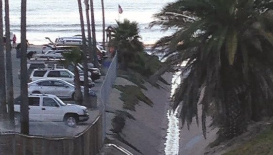 San Diego’s Tourmaline Surfing Park is at the receiving end of a storm drain channel, making it susceptible to land-based runoff during rainfall.